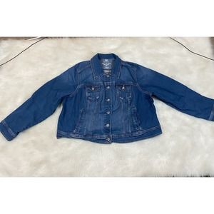 Sonoma size 2x women blue denim jacket 0075